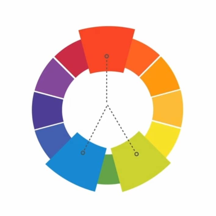 Color Theory for Designers - Understand Material Design Colors 13 split-Complementary color